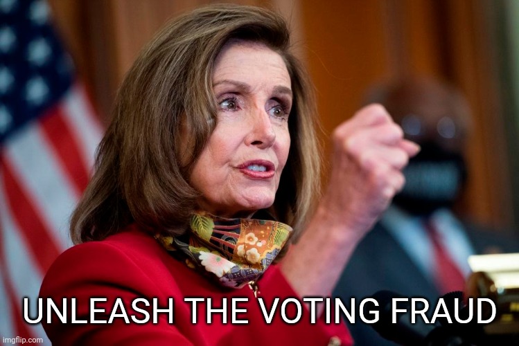 Pelosi voter fraud | UNLEASH THE VOTING FRAUD | image tagged in pelosi voter fraud,voter fraud,unleash the voter fraud | made w/ Imgflip meme maker