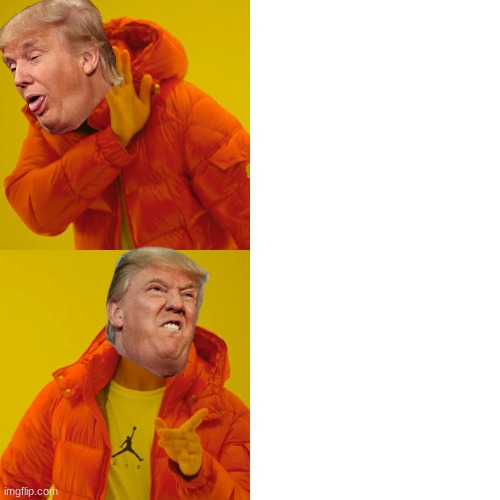 When trump becomes a rapper | image tagged in memes,drake hotline bling | made w/ Imgflip meme maker