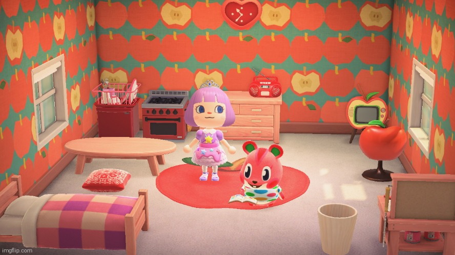 Animal Crossing Apple Reading Book | image tagged in animal crossing apple reading book | made w/ Imgflip meme maker