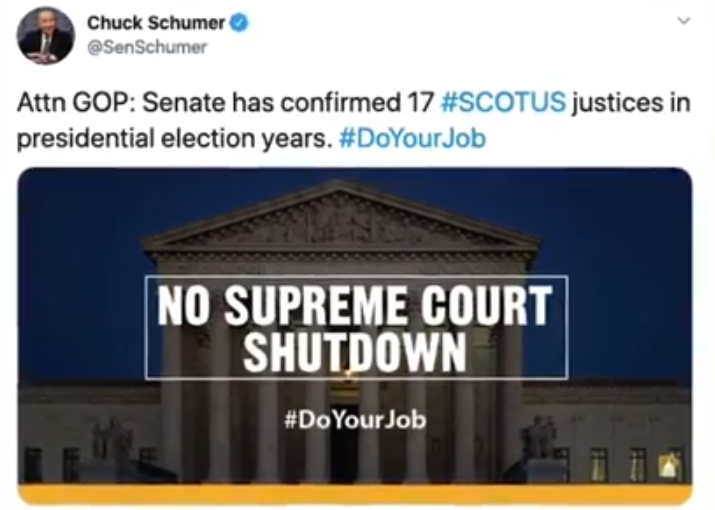 Dems favored appointing Justices during Elections Blank Meme Template