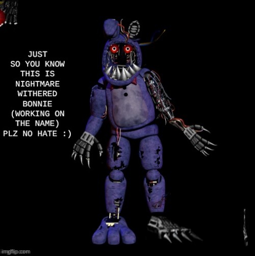 plz no hate im 12 and i suck at this stuff | image tagged in fnaf 2,fnaf 4 | made w/ Imgflip meme maker
