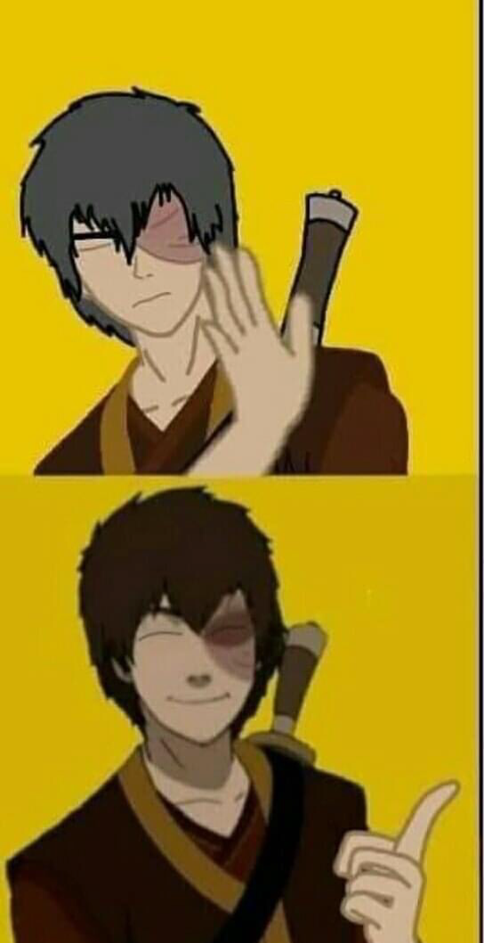 High Quality Drake meme version Zuko Blank Meme Template