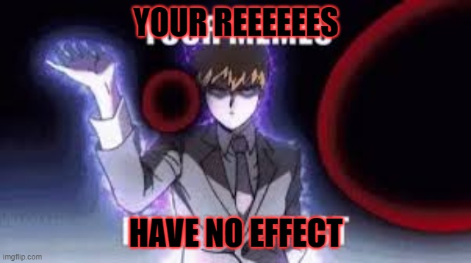 YOUR REES HAVE NO EFFECT | YOUR REEEEEES; HAVE NO EFFECT | image tagged in funny | made w/ Imgflip meme maker