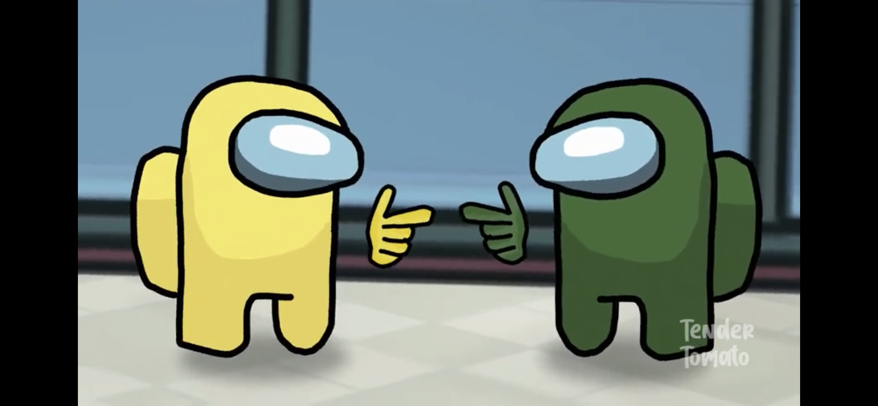 High Quality Cremates pointing at each other Blank Meme Template