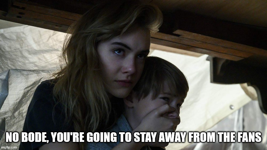 NO BODE, YOU'RE GOING TO STAY AWAY FROM THE FANS | image tagged in bode,kinsey,fans,locke and key,what are memes | made w/ Imgflip meme maker