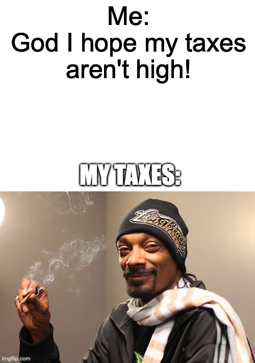 Image tagged in snoop dogg,taxes,memes,funny,weed - Imgflip