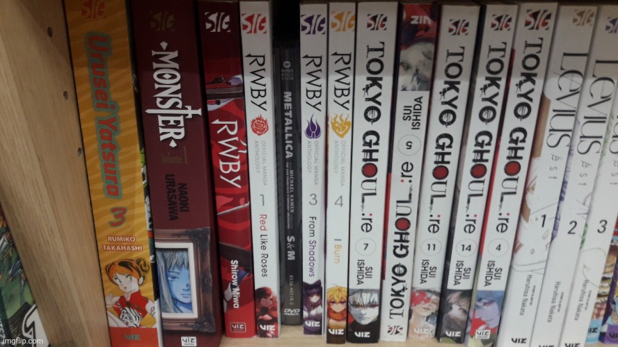 Bought RWBY chapter 2 for just one thing, swapping it with S&M Metallica DVD | image tagged in rwby,manga,dvd,metallica,rekt,shrekt | made w/ Imgflip meme maker