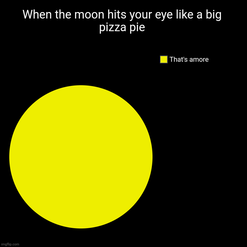 When the moon hits your eye like a big pizza pie | That's amore | image tagged in charts,pie charts | made w/ Imgflip chart maker