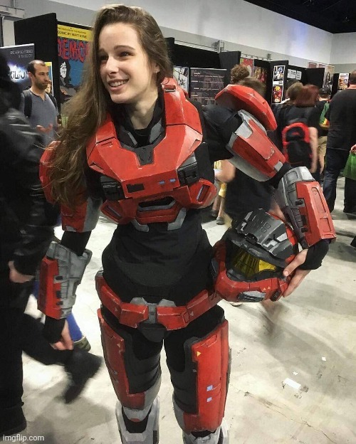 Halo red spartan cosplay | image tagged in halo red spartan cosplay | made w/ Imgflip meme maker