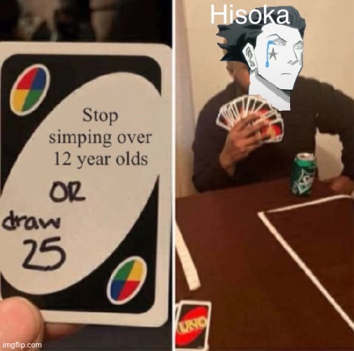 Hisoka is a simp | image tagged in hxh,anime | made w/ Imgflip meme maker