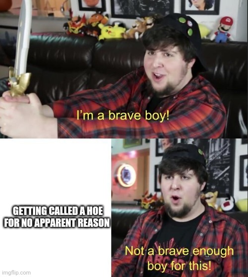 I'm done with tophat's stream | GETTING CALLED A HOE FOR NO APPARENT REASON | image tagged in jontron | made w/ Imgflip meme maker