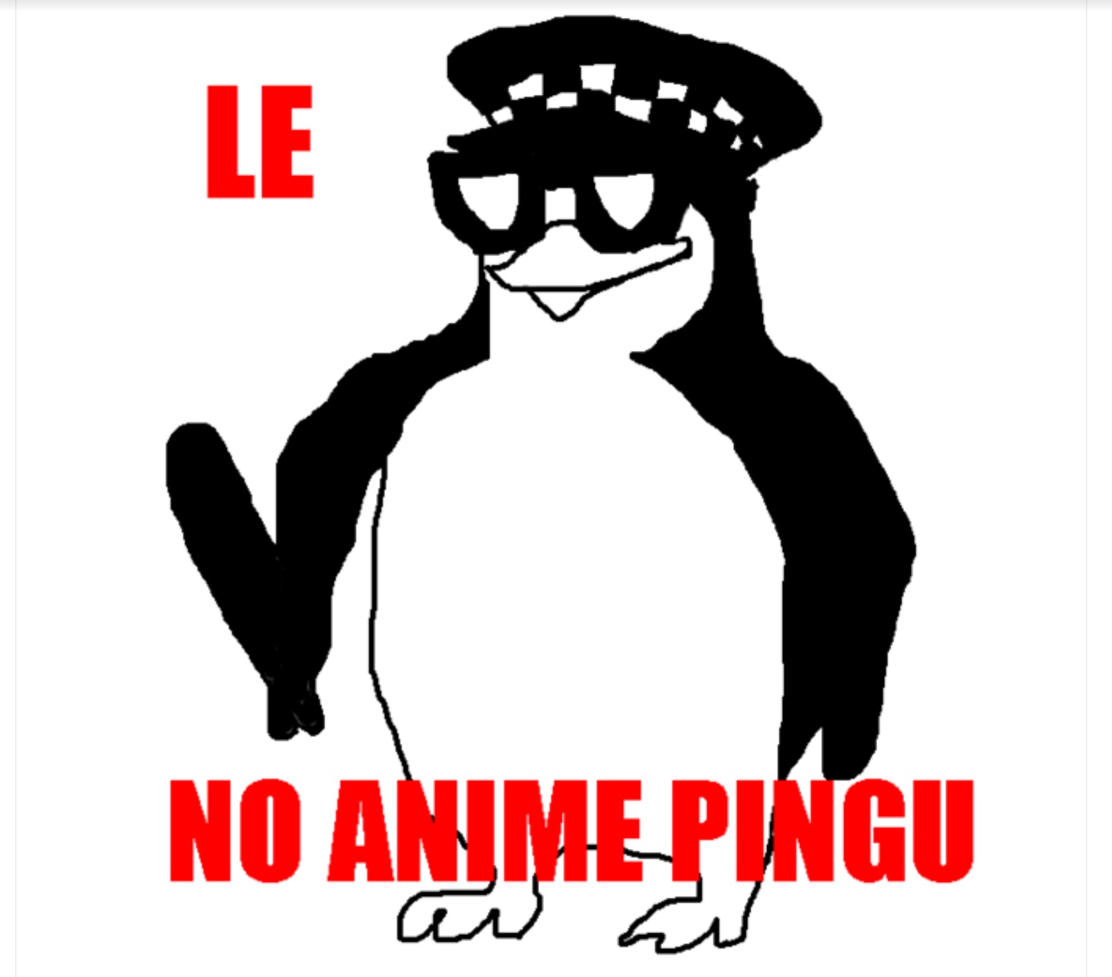 NO ANIME PINGU Blank Meme Template