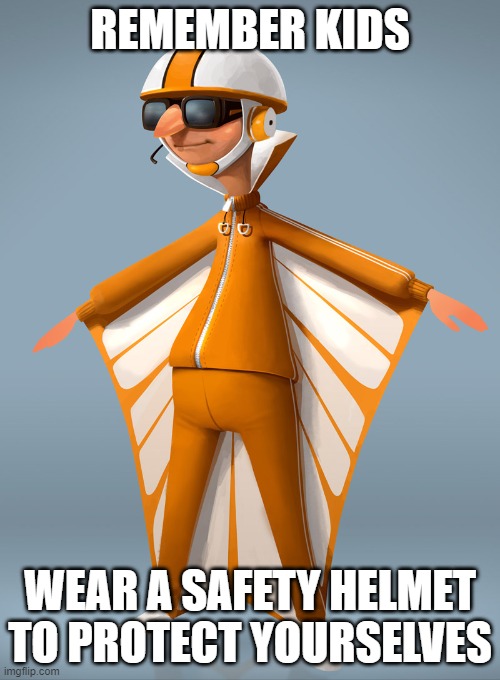 Safety tips with Vector! | REMEMBER KIDS; WEAR A SAFETY HELMET TO PROTECT YOURSELVES | image tagged in vector,memes,safety,helmet | made w/ Imgflip meme maker