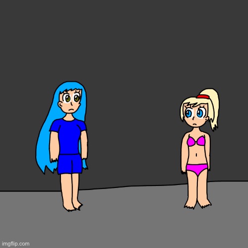 Random attempt at drawing a bikini, not like i’ll ever do it again | made w/ Imgflip meme maker