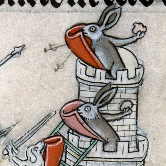 Medieval Rabbits Blank Meme Template