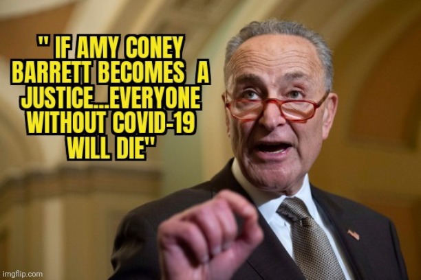 CHUCKY SCARE TACTICS | image tagged in chuck schumer,supreme court,nomination,democrats | made w/ Imgflip meme maker