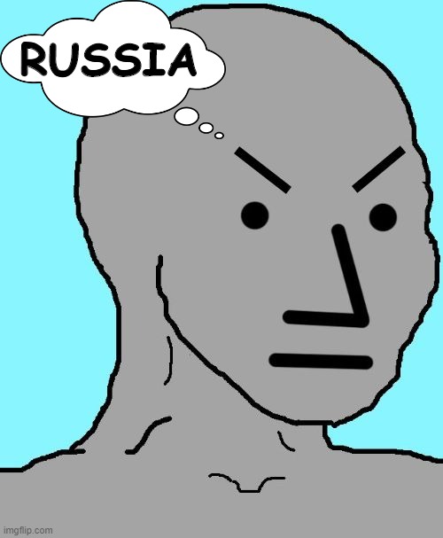 NPC meme angry | RUSSIA | image tagged in npc meme angry | made w/ Imgflip meme maker