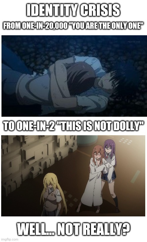 Identity Crisis - Railgun anime | image tagged in anime | made w/ Imgflip meme maker