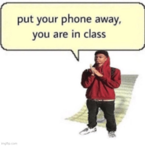 Bro listen to the lesson | image tagged in get off your phone you are literally in class right now | made w/ Imgflip meme maker