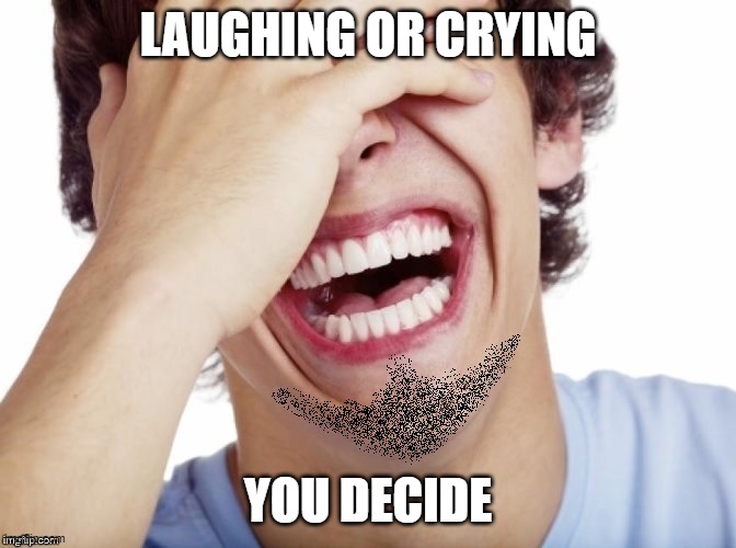 lol | LAUGHING OR CRYING YOU DECIDE | image tagged in lol | made w/ Imgflip meme maker
