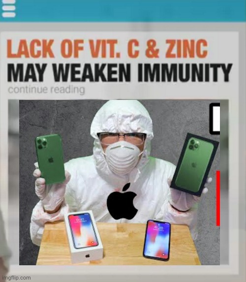 image tagged in lack of vit c xinc may weaken immunity,plainrock124 with 3 fingers | made w/ Imgflip meme maker