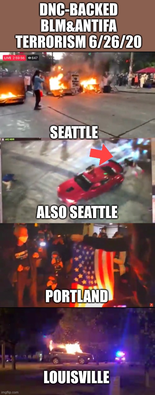 Harris once again praised BLM in the media. Do not listen to those who promote violence. | DNC-BACKED BLM&ANTIFA TERRORISM 6/26/20; SEATTLE; ALSO SEATTLE; PORTLAND; LOUISVILLE | image tagged in blm,antifa,dnc,democrats,terrorists | made w/ Imgflip meme maker