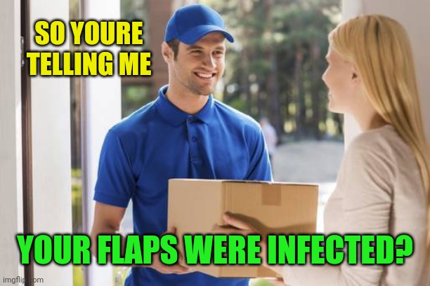 SO YOURE TELLING ME YOUR FLAPS WERE INFECTED? | made w/ Imgflip meme maker