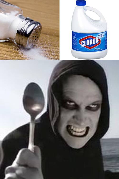 Salt, Bleach, Spoon Blank Meme Template