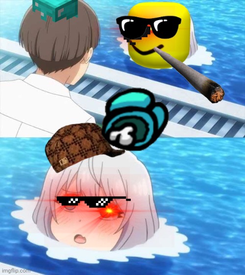 Senpai Of The Pool | image tagged in senpai of the pool | made w/ Imgflip meme maker