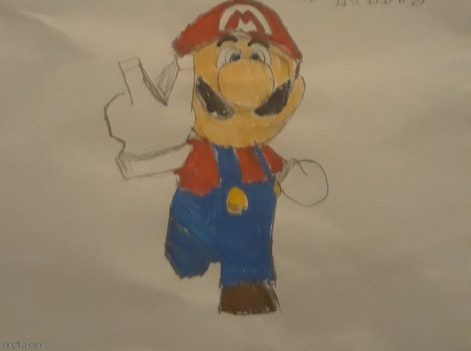 I drew mario 64 | image tagged in memes,mario,draw | made w/ Imgflip meme maker