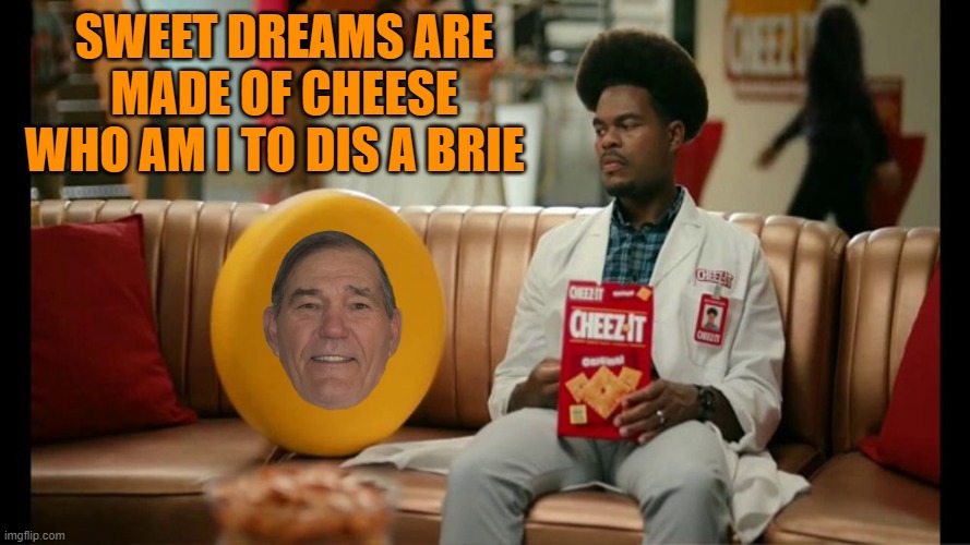 cheese weekend | SWEET DREAMS ARE MADE OF CHEESE
WHO AM I TO DIS A BRIE | image tagged in cheese,kewlew | made w/ Imgflip meme maker