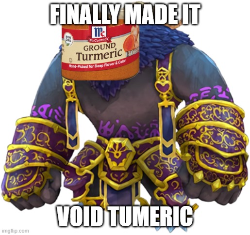 Void Tumeric | FINALLY MADE IT; VOID TUMERIC | image tagged in kirby,gaming | made w/ Imgflip meme maker