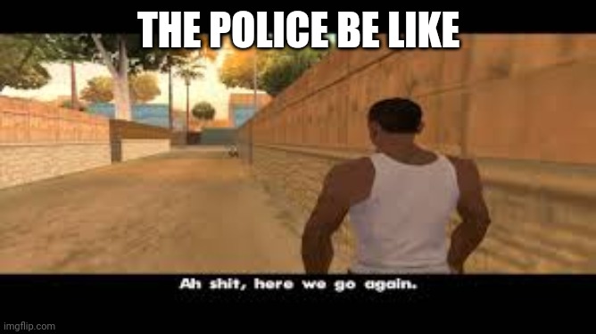 Aw shit, here we go again. | THE POLICE BE LIKE | image tagged in aw shit here we go again | made w/ Imgflip meme maker