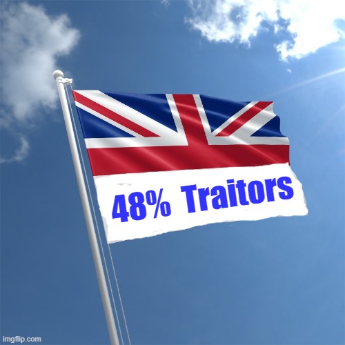 52% Patriots | 48%  Traitors | image tagged in traitors | made w/ Imgflip meme maker