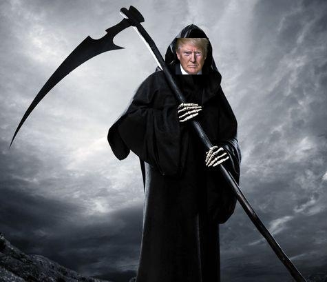 High Quality Trump Grim Reaper denial and delay Death Blank Meme Template