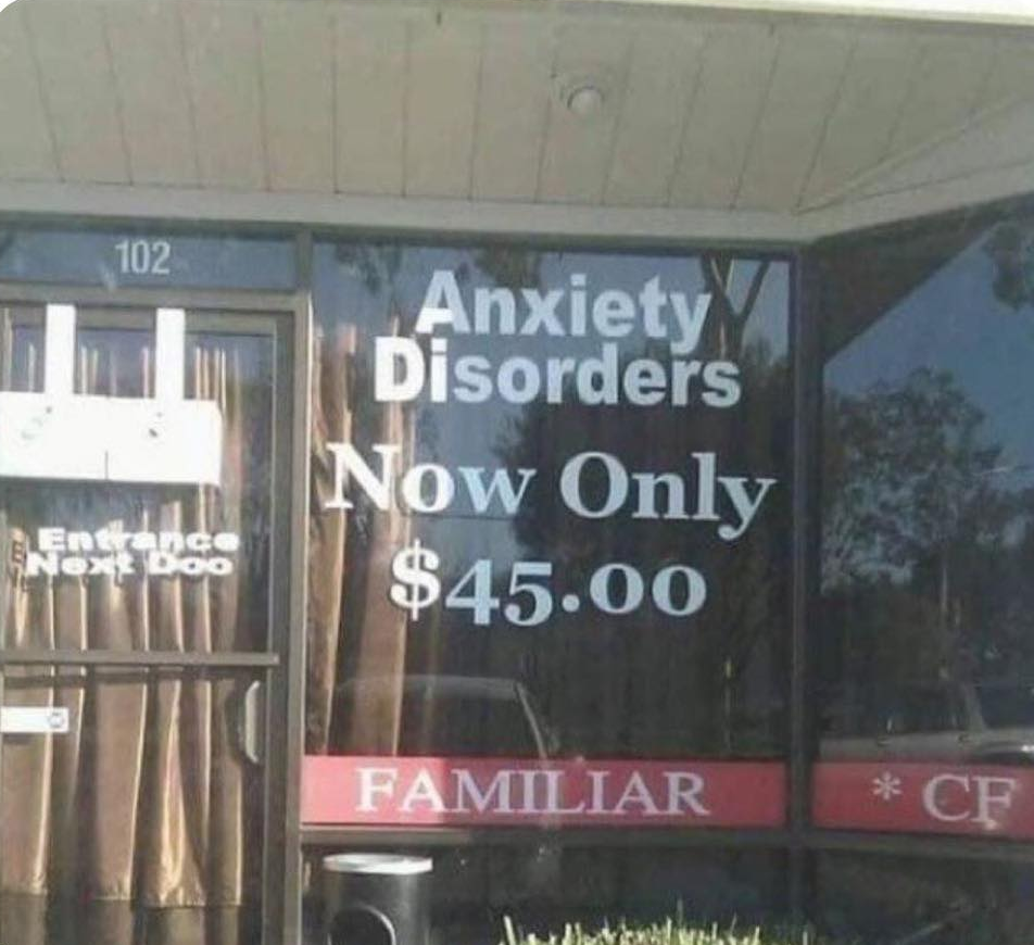 Anxiety disorders Blank Meme Template