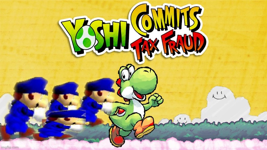 The police caught yoshi | image tagged in memes,funny,yoshi,mario | made w/ Imgflip meme maker