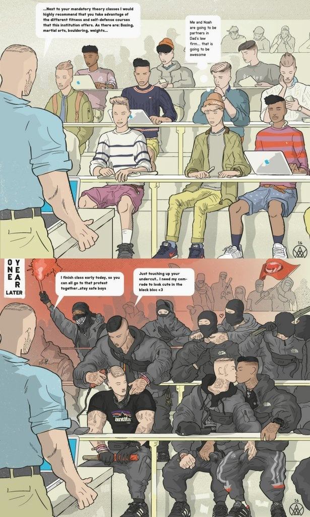 ANTIFA radicalization Blank Meme Template