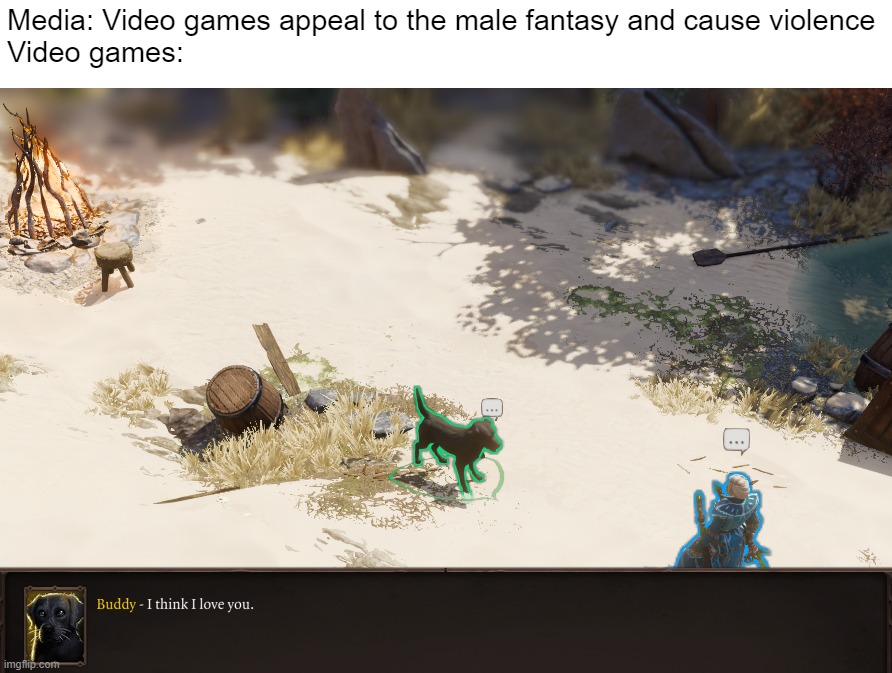 Media: Video games appeal to the male fantasy and cause violence
Video games: | made w/ Imgflip meme maker