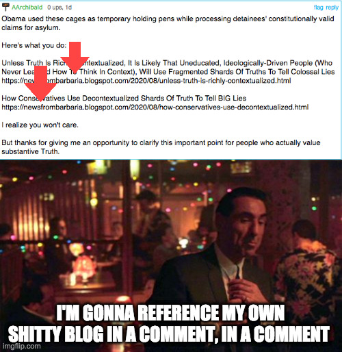 I'M GONNA REFERENCE MY OWN SHITTY BLOG IN A COMMENT, IN A COMMENT | image tagged in jimmy two times | made w/ Imgflip meme maker