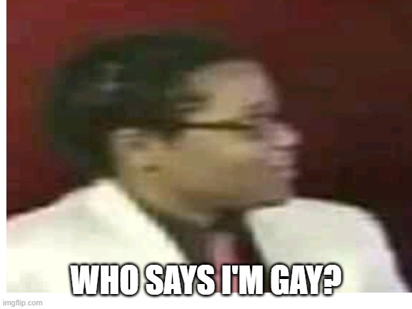 WHO SAYS I'M GAY? | made w/ Imgflip meme maker