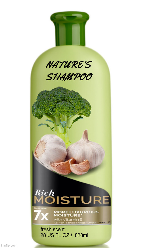 image tagged in shampoo,hair,vegetables,onion,soap,beauty products | made w/ Imgflip meme maker