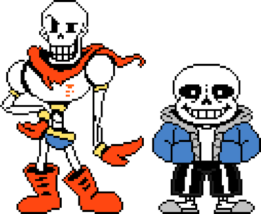 sans and papyrus Blank Meme Template