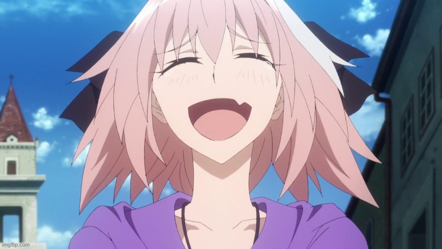 astolfo anime laugh | image tagged in astolfo anime laugh | made w/ Imgflip meme maker