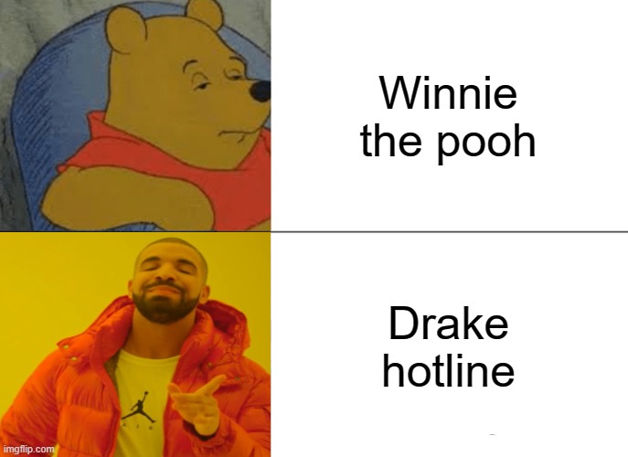 Uhh |  Winnie the pooh; Drake hotline | image tagged in memes,tuxedo winnie the pooh | made w/ Imgflip meme maker