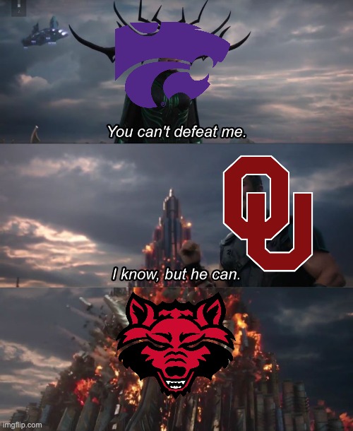 So Arkansas State > Oklahoma | image tagged in i know but he can,sports,football,college football | made w/ Imgflip meme maker
