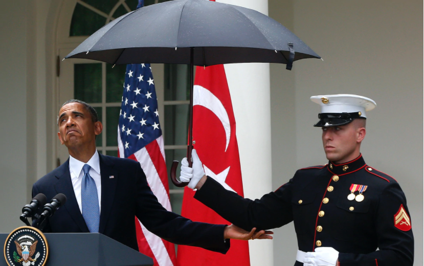 obama umbrella marine Blank Meme Template
