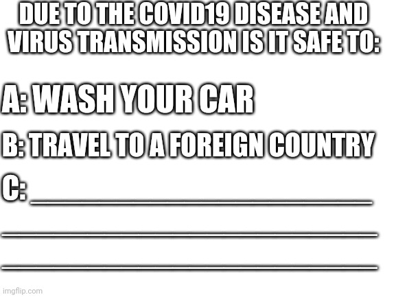 High Quality Coronavirus Sarcastic Question Blank Meme Template