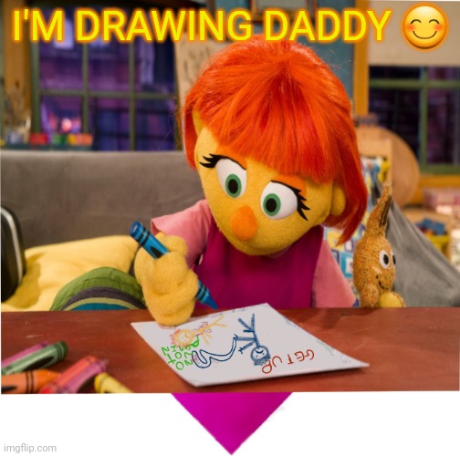 Sesame street drawing contest | I'M DRAWING DADDY 😊 | image tagged in sesame street,drawing,beating,crayons,muppets | made w/ Imgflip meme maker