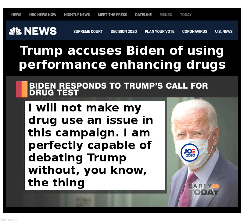 Joe Biden Speaks Out On Drug Use | image tagged in joe biden,drug test,hunter,biden,cocaine,test | made w/ Imgflip meme maker